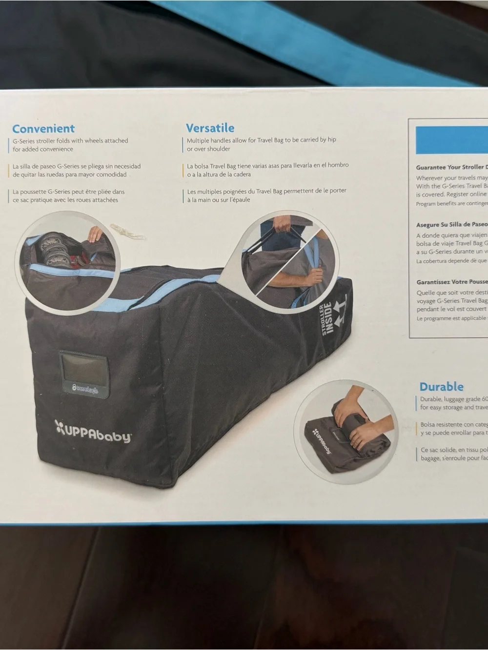 G-Luxe/G-Lite Travel Bag in Gray with Blue Trim
